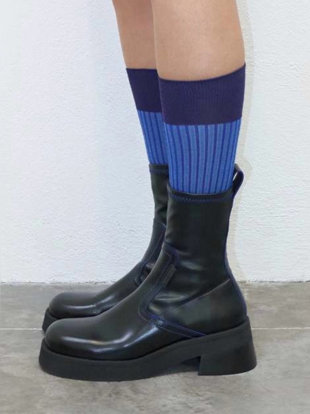 E8 by Miista Oliana in Raven - Black Blue Leather Boots – EU 39 - Picture 2 of 11